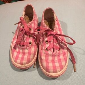 🎀 Kate Spade x Keds Pink Gingham Toddler shoes - size 6 🎀